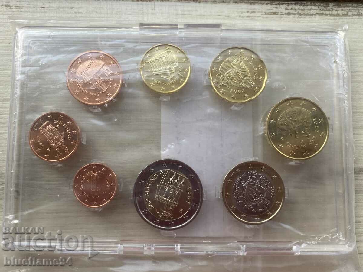 Сет евро монети Сан Марино 2007 Сет евро монети Сан Марино 2007