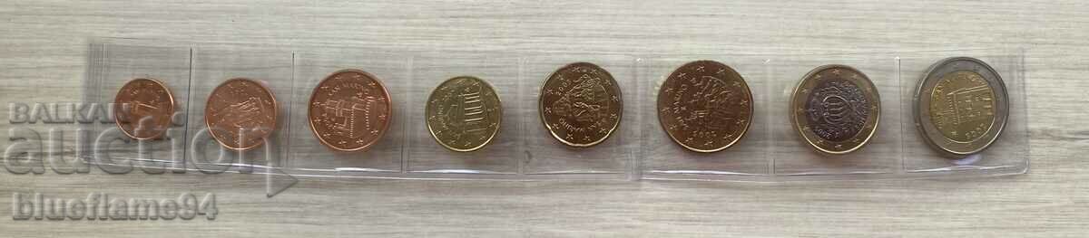 Set of euro coins San Marino mix