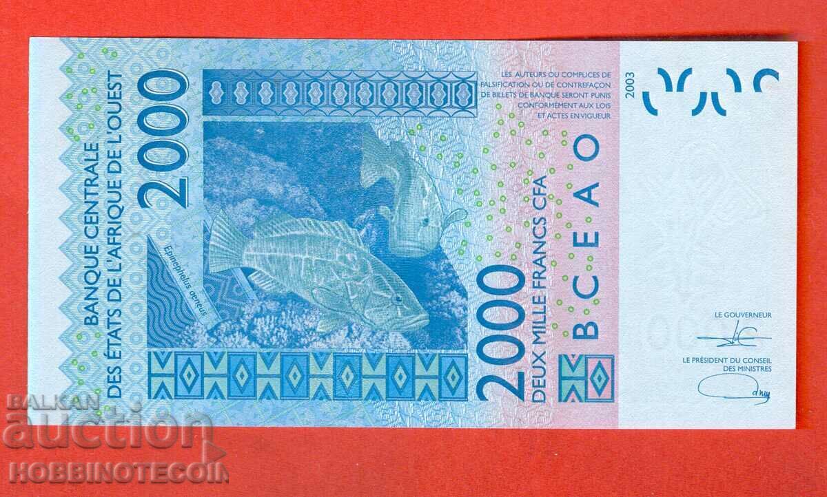 WEST AFRICAN STATES 2000 A COTE D' IVORY 2003 2022 UNC with price 24.42 BGN | € 12.49 WEST AFRICAN STATES 2000 A COTE D' IVORY 2003 2022 UNC with price 24.42 BGN | € 12.49