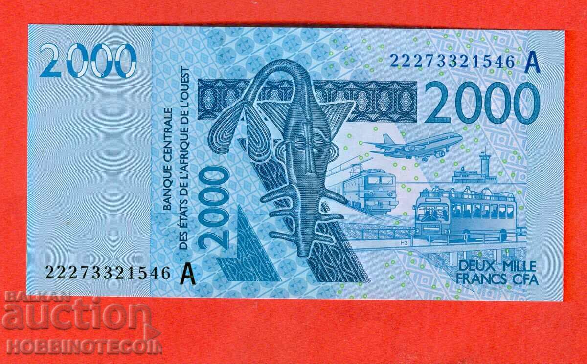 WEST AFRICAN STATES 2000 A COTE D' IVORY 2003 2022 UNC WEST AFRICAN STATES 2000 A COTE D' IVORY 2003 2022 UNC