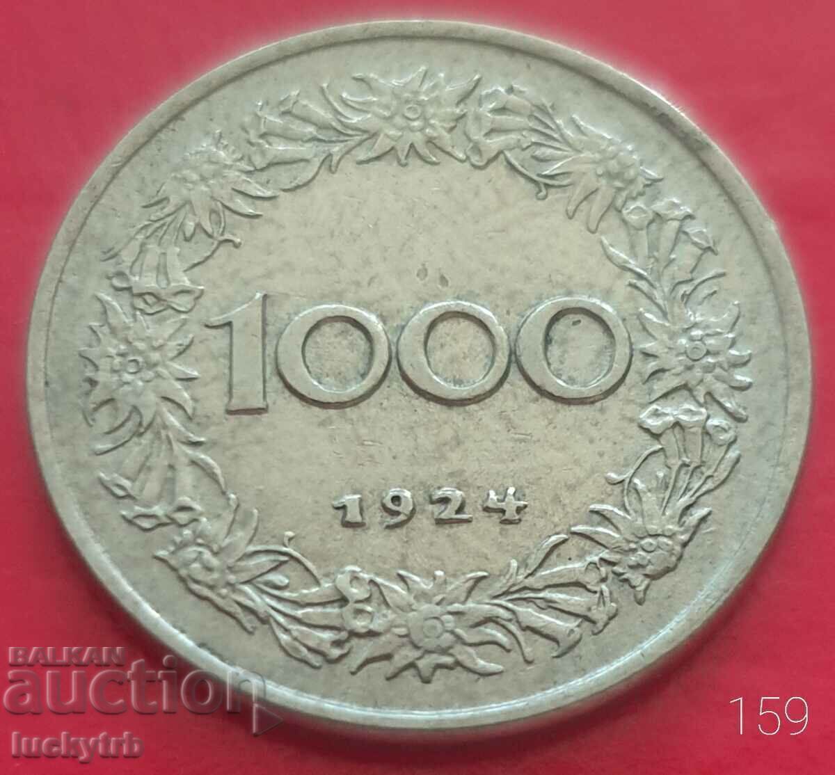 1000 kroner 1924 - Austria 1000 kroner 1924 - Austria