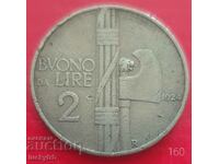 2 lire 1924 - Italia