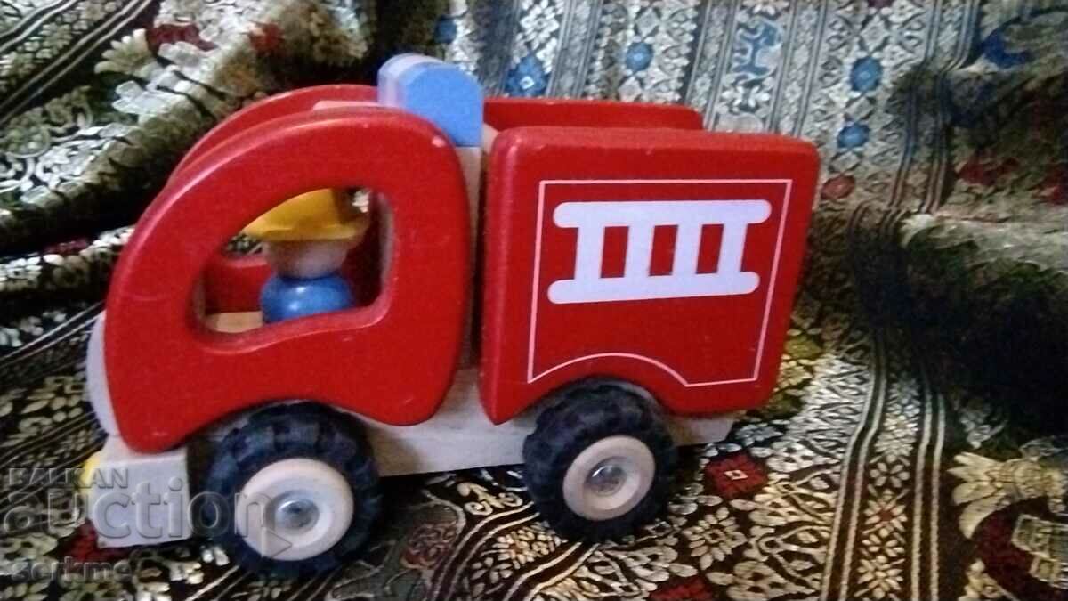 A wooden toy