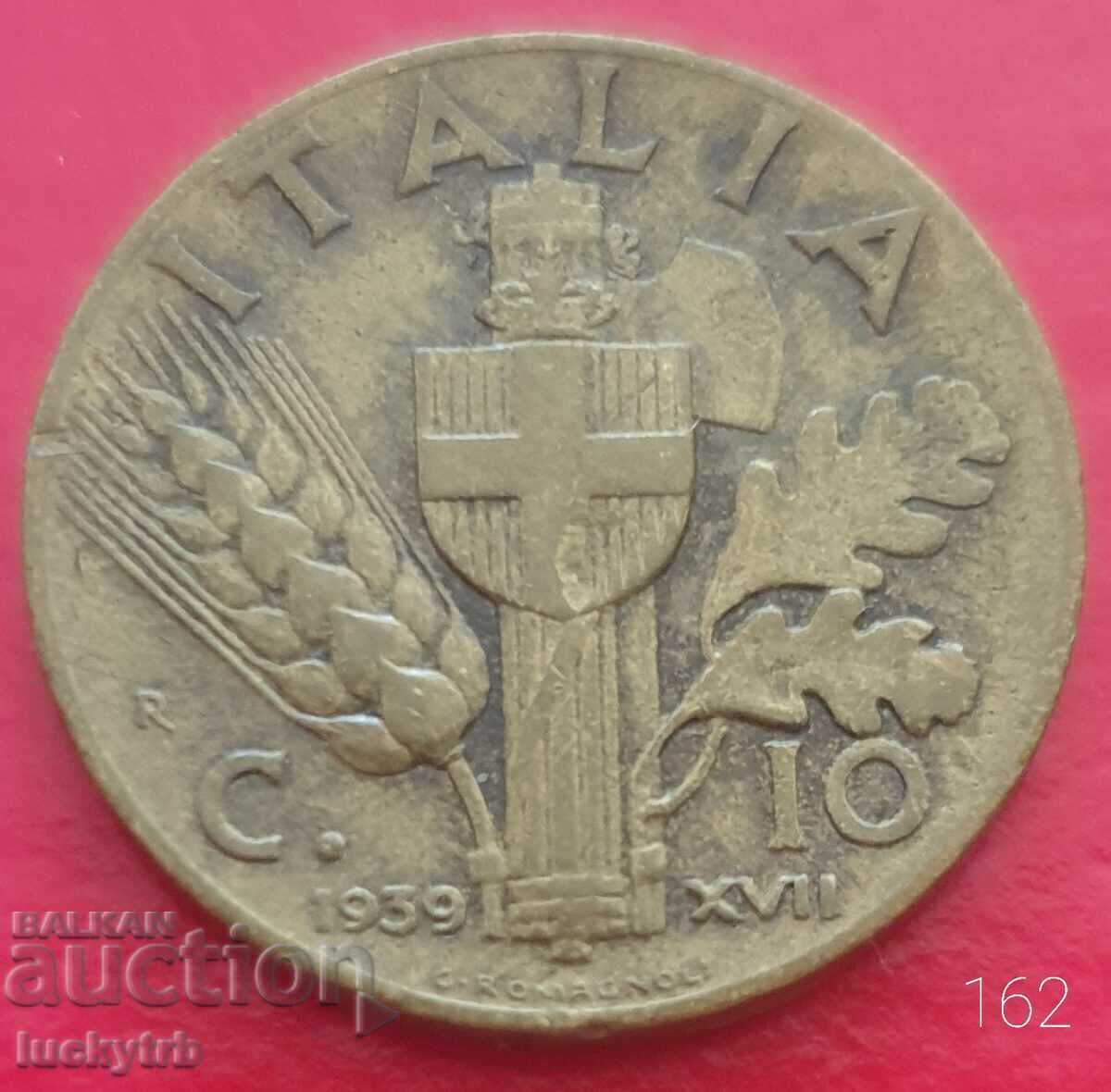 10 centesimi 1939 - Italia