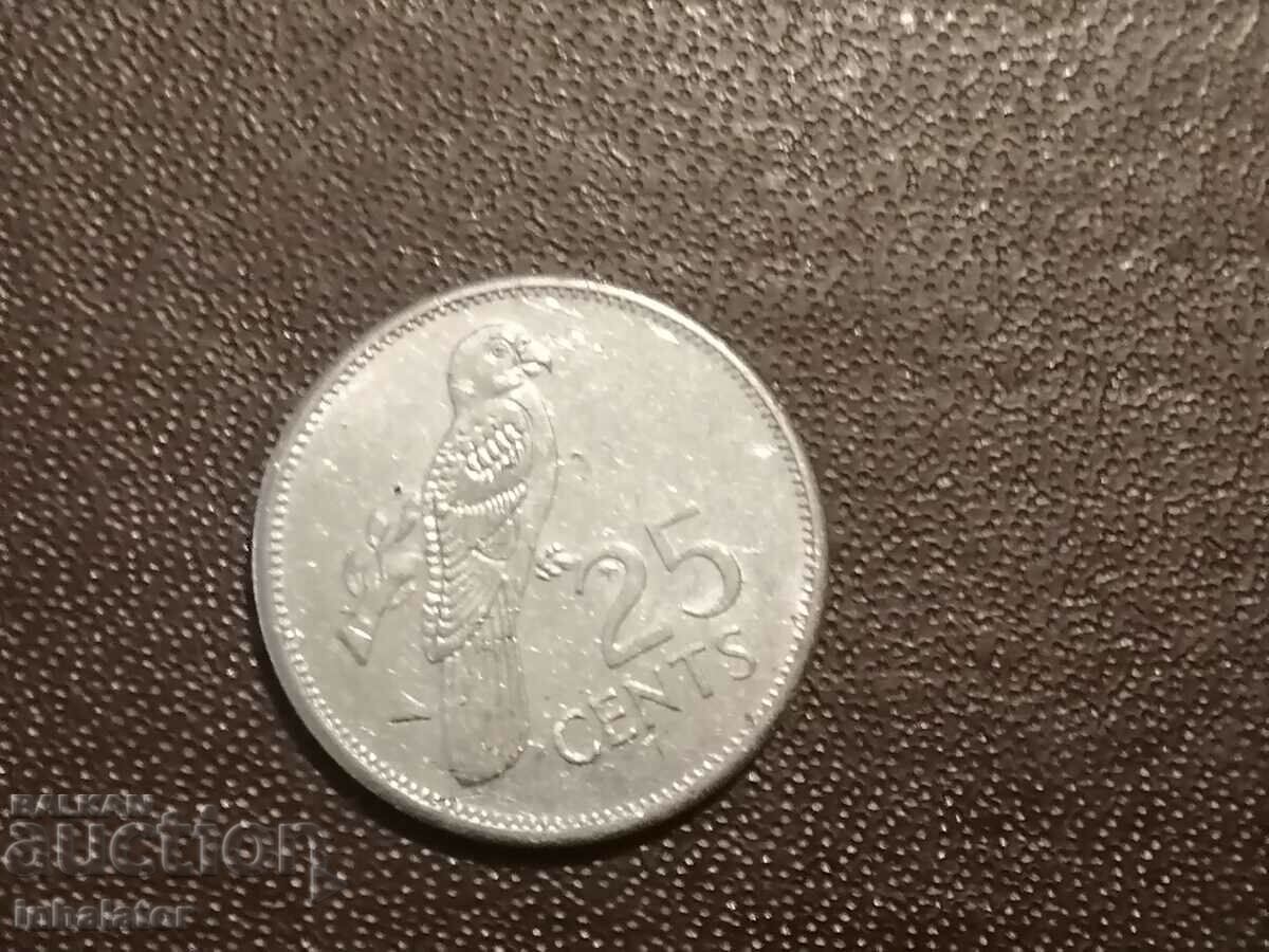 1993 25 cents Seychelles