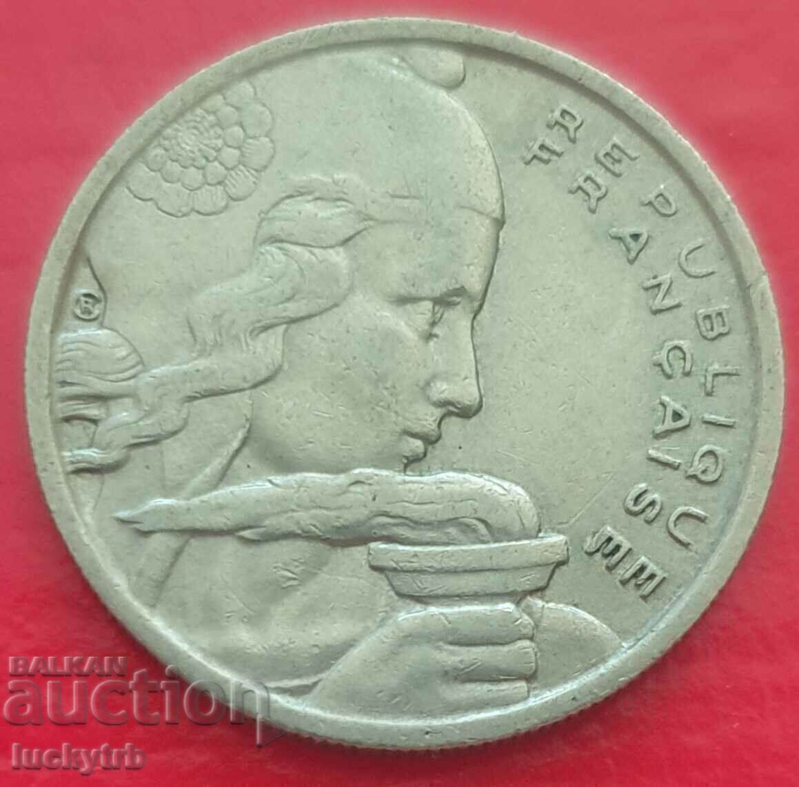 100 de franci 1955 - Franta cu preț € 1.00 | 1.96 BGN