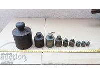 SET OF WEIGHTS FOR BAMBLES, 5 KG MACE. UP TO 100 GR.-BRONZE