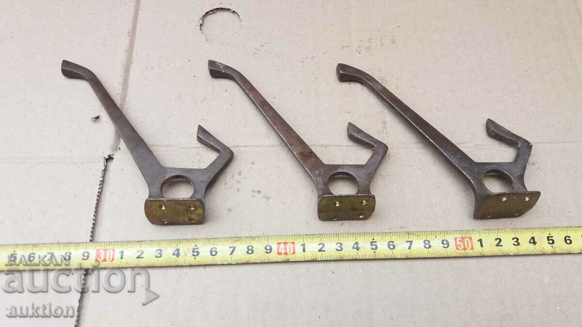 LOT OF 3 BRONZE HANGERS - SOLID