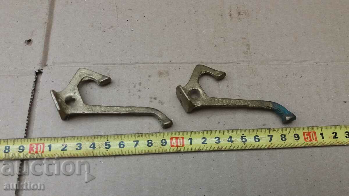 LOT OF 2 BRONZE HANGERS - SOLID - 5 LOT OF 2 BRONZE HANGERS - SOLID - 5