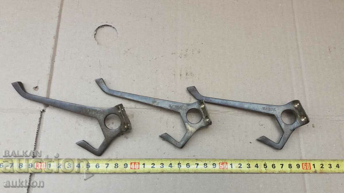 LOT OF 3 BRONZE HANGERS - SOLID - 5 LOT OF 3 BRONZE HANGERS - SOLID - 5