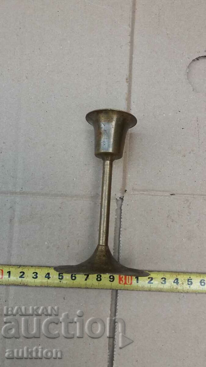 OLD SMALL BRONZE CANDLESTICK