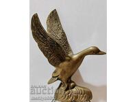 Bronze statuette swan sculpture bronze figure