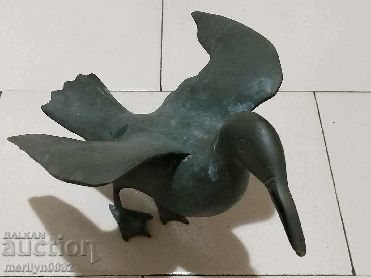 Delivery of Bronze statuette Seagull sculpture bronze figure 27/18cm Delivery of Bronze statuette Seagull sculpture bronze figure 27/18cm