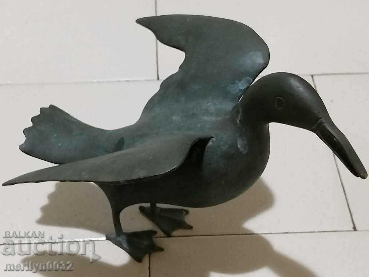 Bronze statuette Seagull sculpture bronze figure 27/18cm