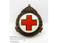 Royal Badge-Red Cross-I Serve-Rare Badge-Screw