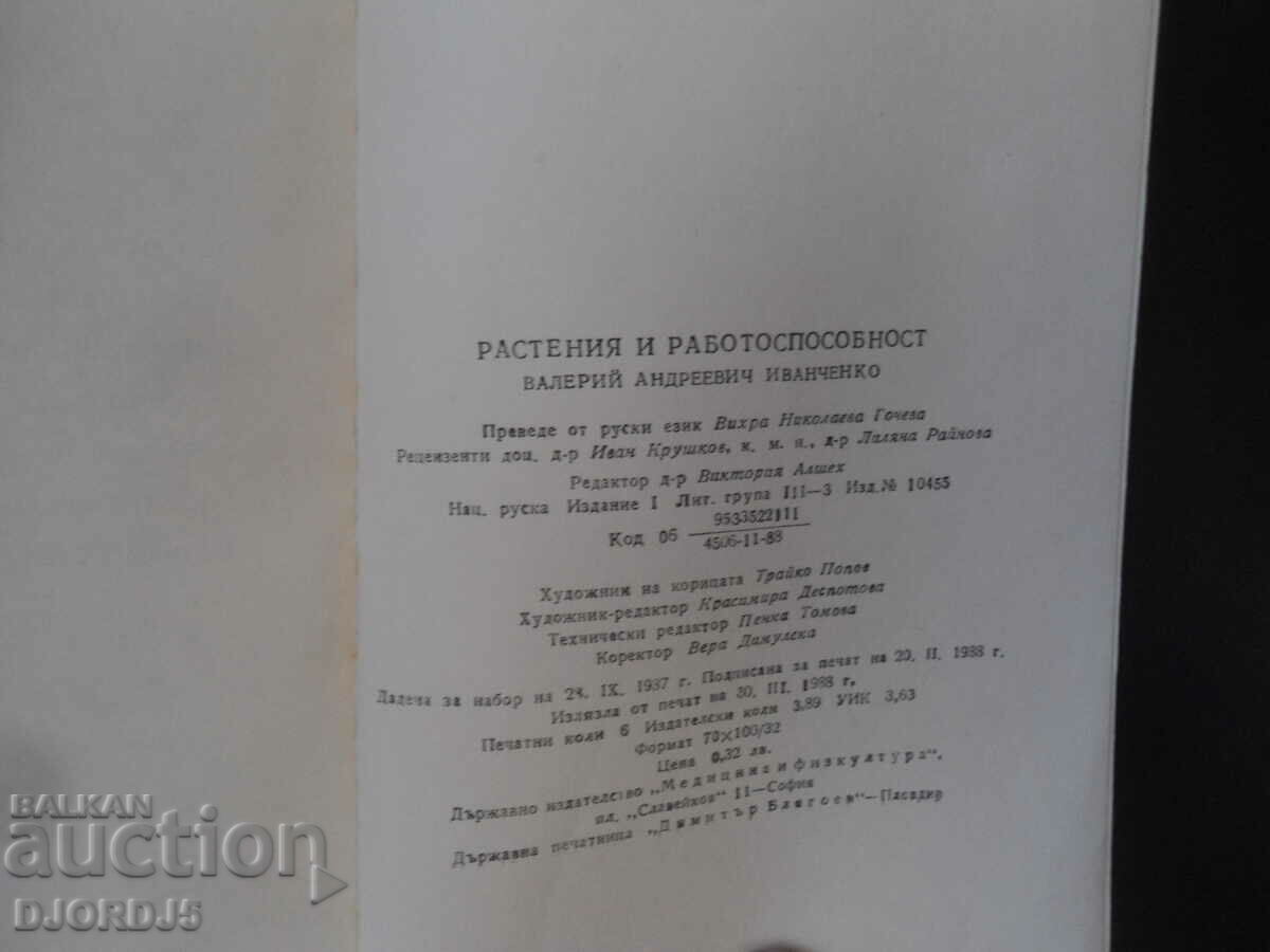 Auction Plants and performance Auction Plants and performance