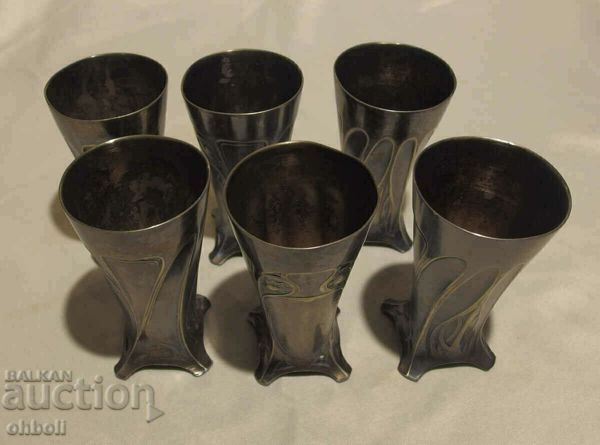 Art Nouveau glasses, WMF with price 590.00 BGN | € 301.66 Art Nouveau glasses, WMF with price 590.00 BGN | € 301.66