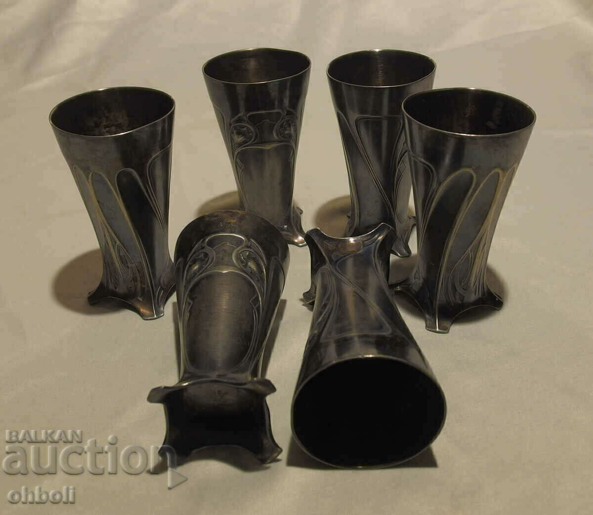 Auction Art Nouveau glasses, WMF Auction Art Nouveau glasses, WMF