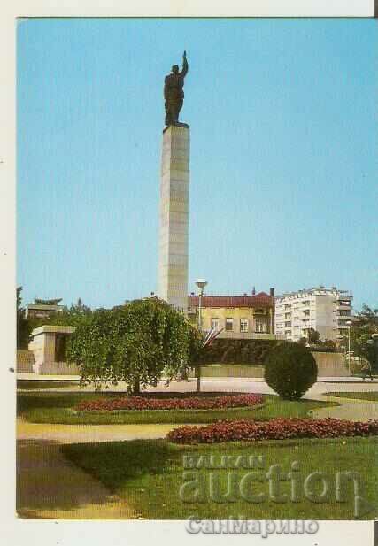 Картичка  България  Бургас Паметник на съветската армия 3*