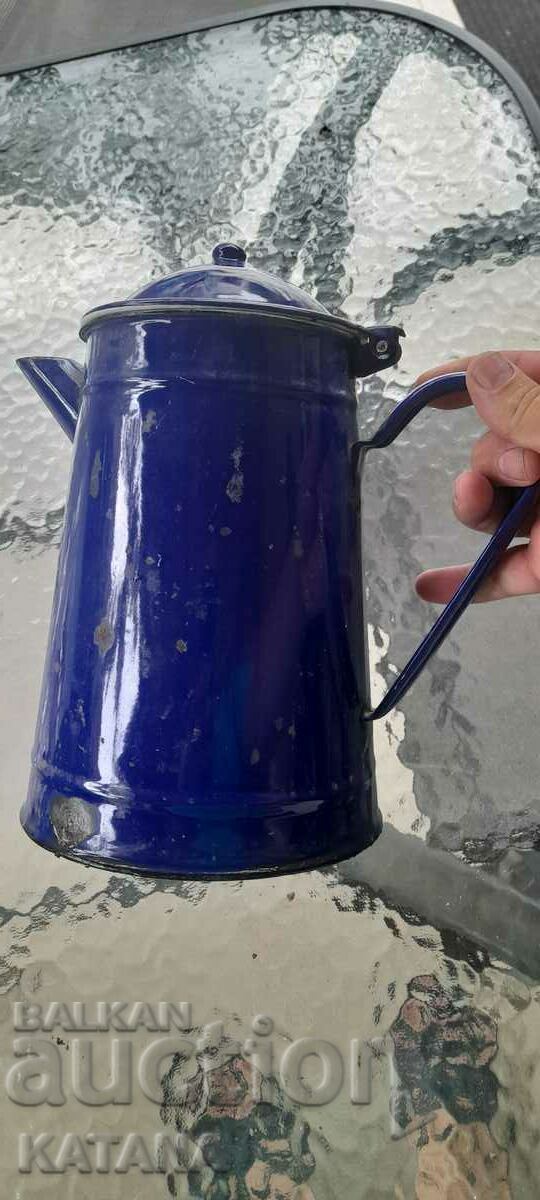 Old enamel teapot