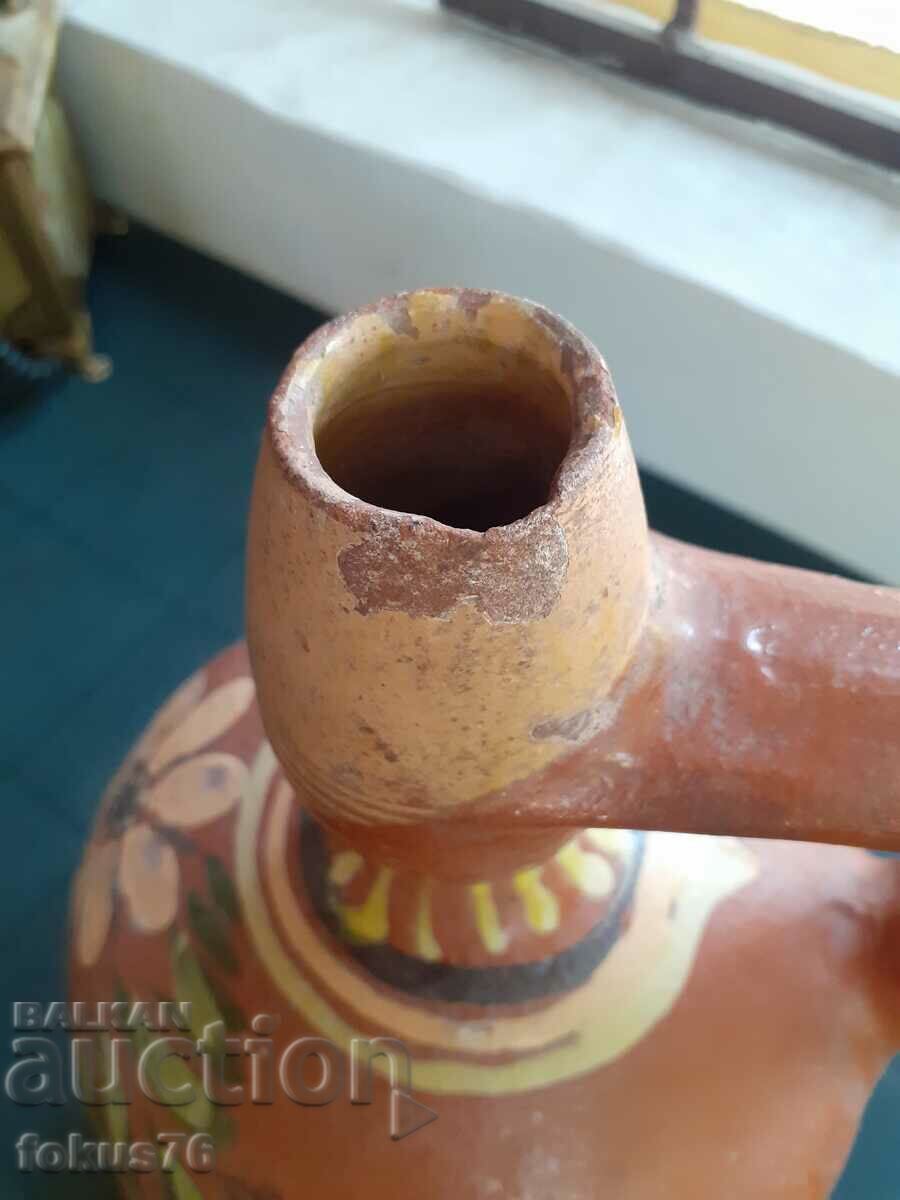 Auction Old Painted Pitcher Pottery Auction Old Painted Pitcher Pottery