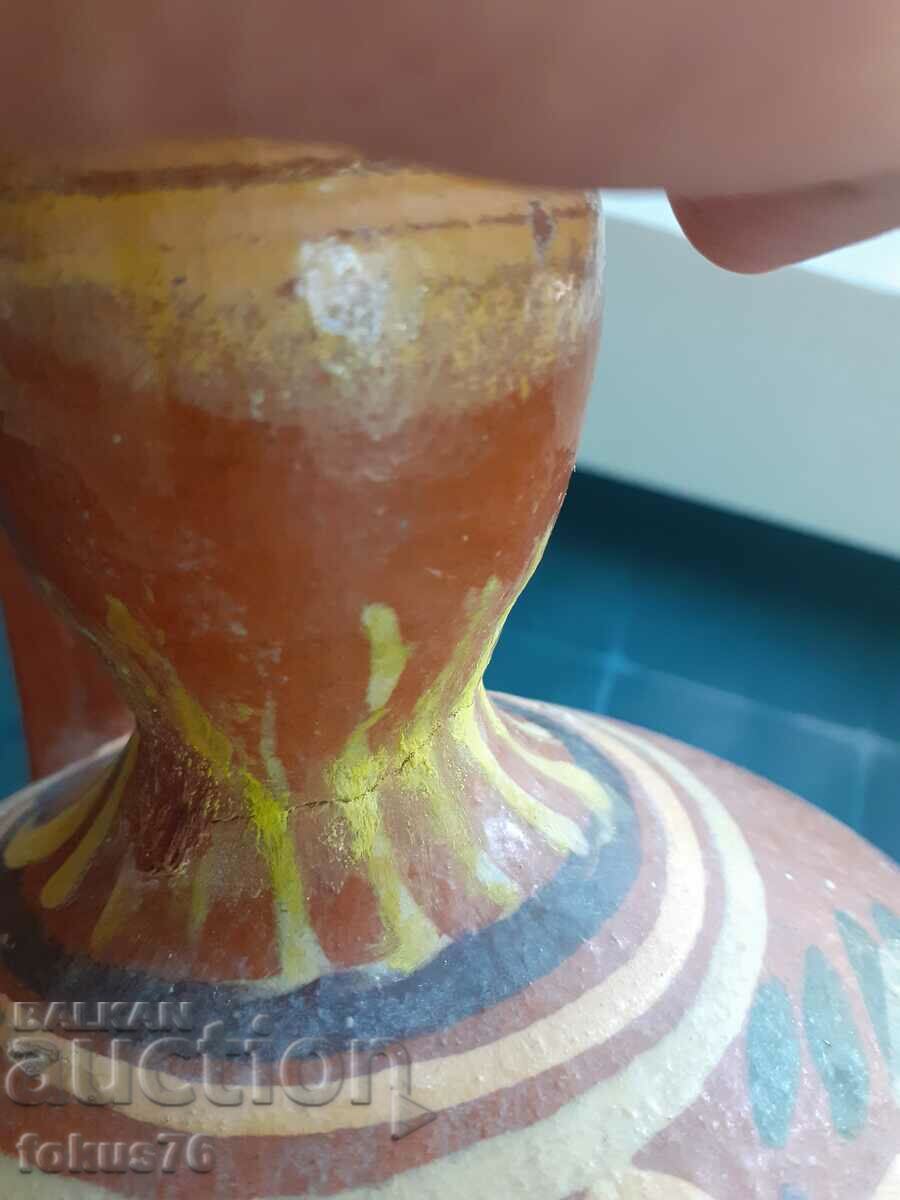 Old Painted Pitcher Pottery - 5 Old Painted Pitcher Pottery - 5