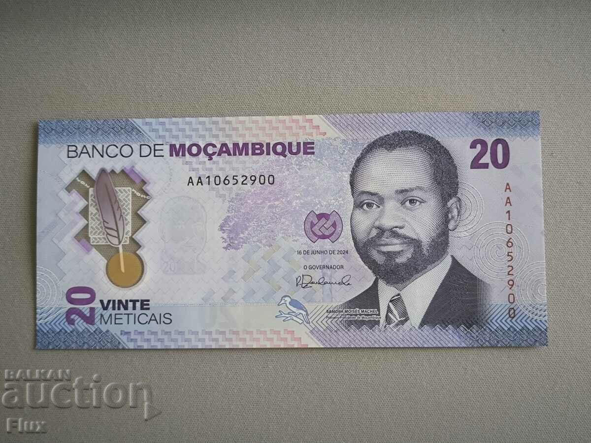 Banknote - Mozambique - 20 meticais UNC | 2024