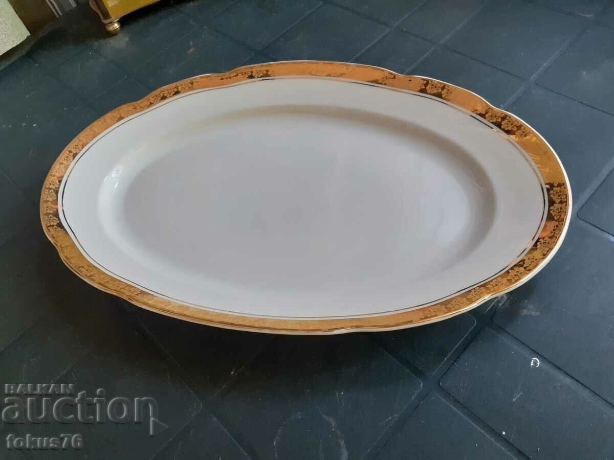 Bulgarian porcelain Kitka Novi Pazar plateau gilding with price 69.00 BGN | € 35.28 Bulgarian porcelain Kitka Novi Pazar plateau gilding with price 69.00 BGN | € 35.28