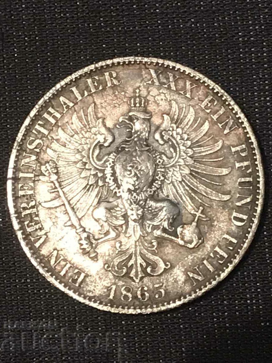 Germany 1 ferreinstsler 1865 Prussia silver