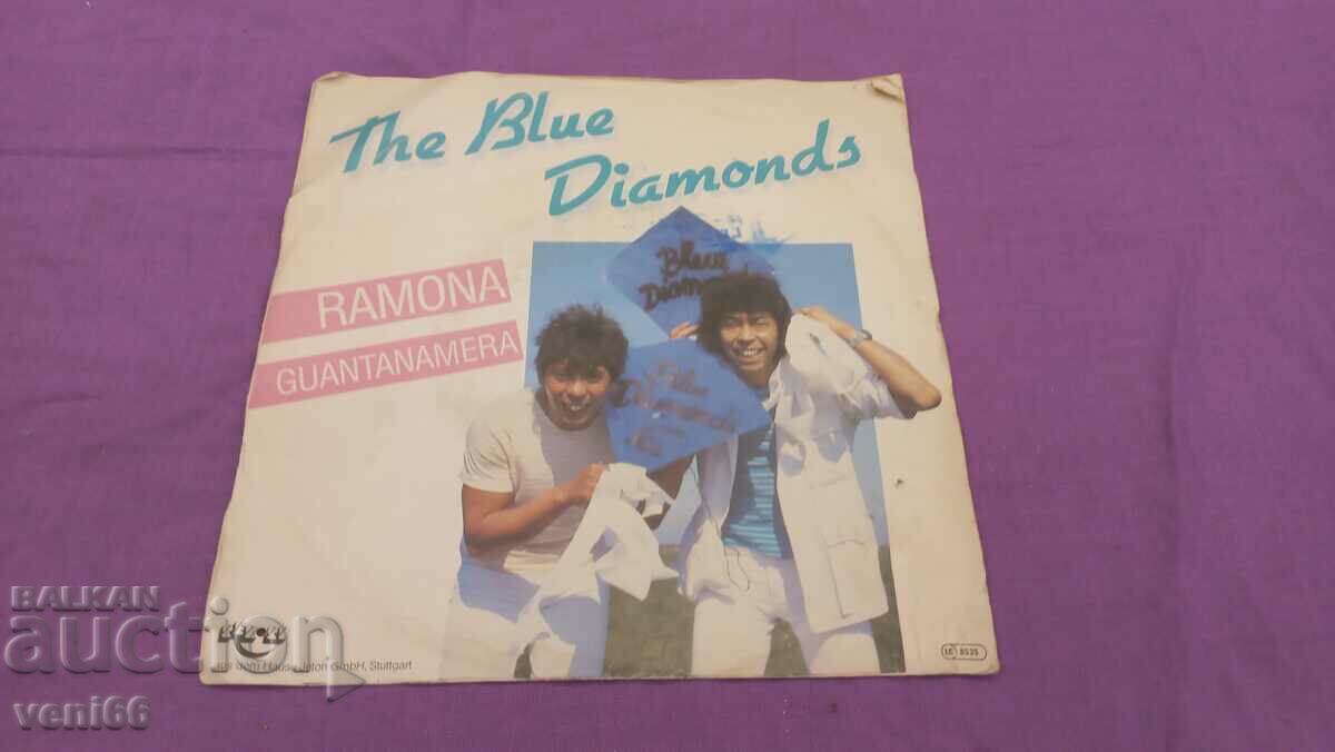 Gramophone record small format The blue diamond