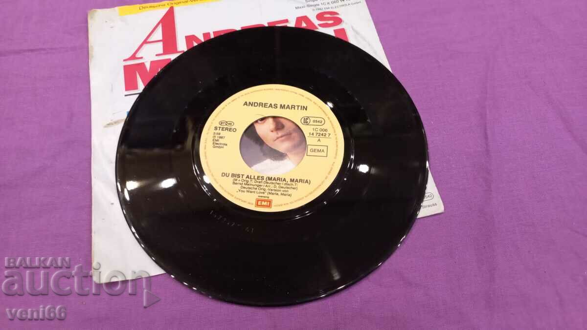 Gramophone record small format Andreas Martin with price 2.00 BGN | € 1.02 Gramophone record small format Andreas Martin with price 2.00 BGN | € 1.02