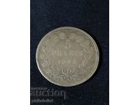 France 1833 W - 5 Francs - Silver Coin