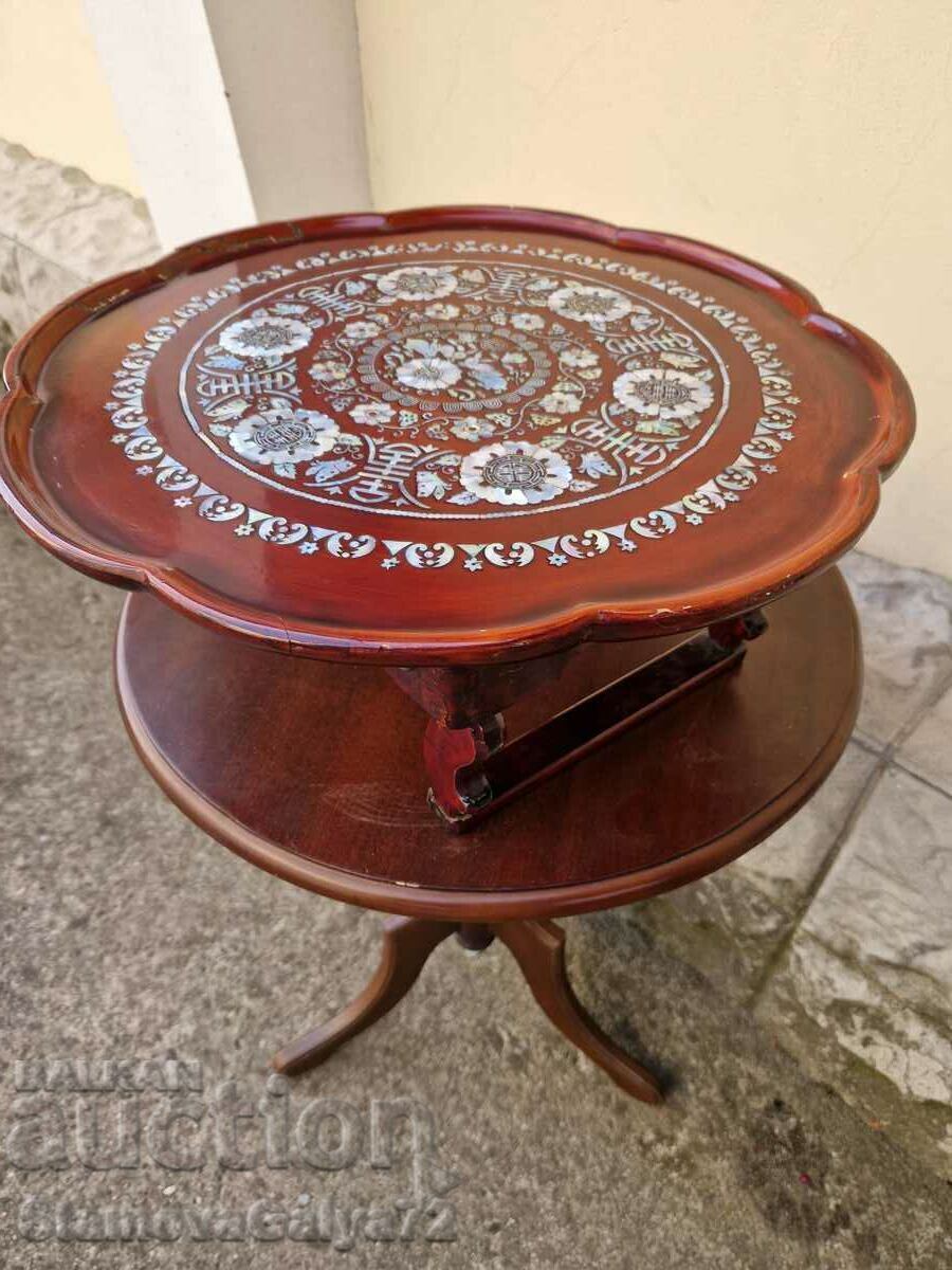 Delivery of Antique Korean mother-of-pearl inlaid side table Delivery of Antique Korean mother-of-pearl inlaid side table
