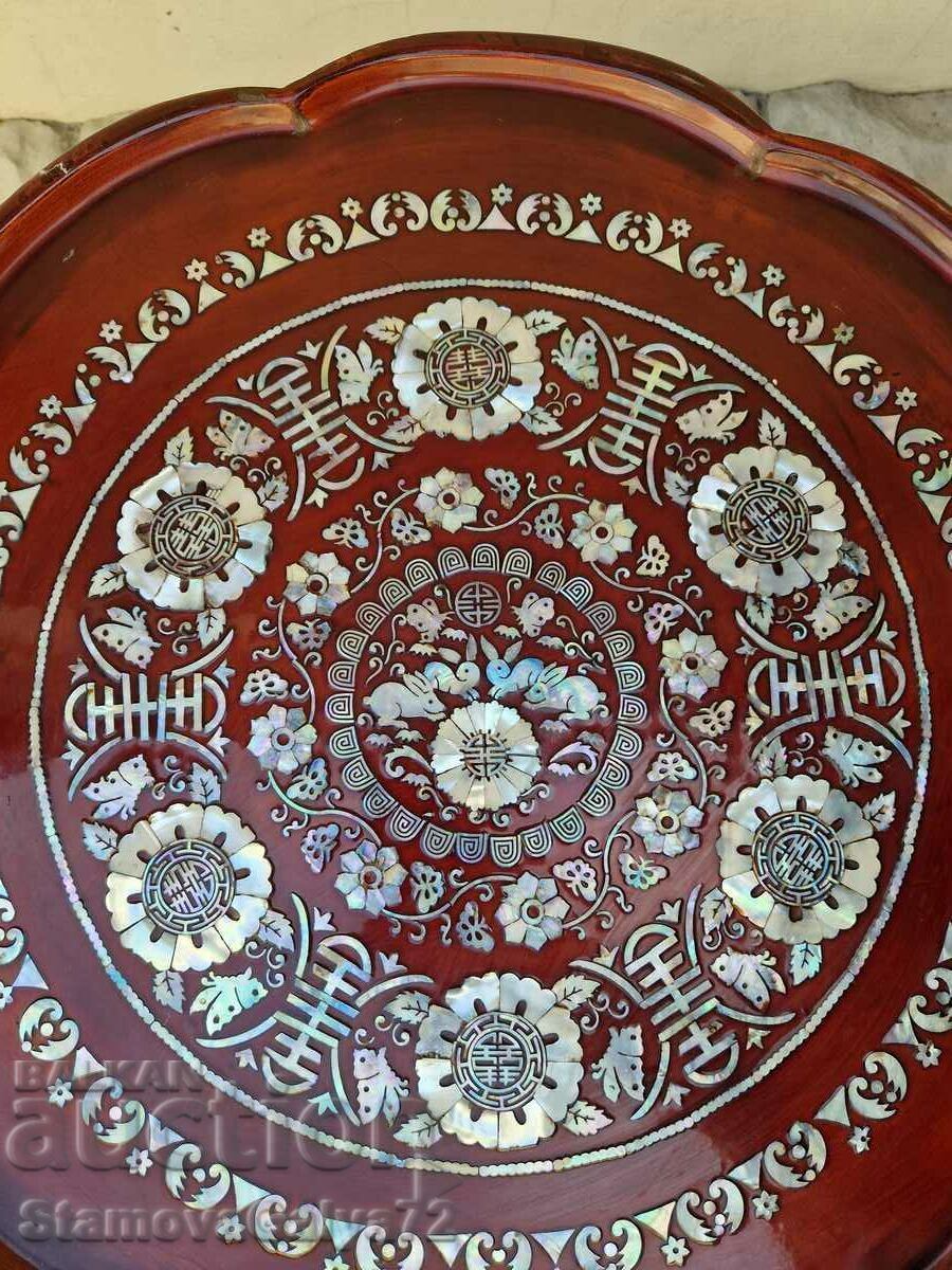 Antique Korean mother-of-pearl inlaid side table - 5 Antique Korean mother-of-pearl inlaid side table - 5