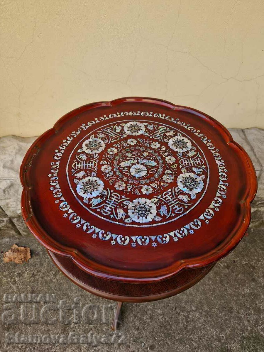 Antique Korean mother-of-pearl inlaid side table Antique Korean mother-of-pearl inlaid side table
