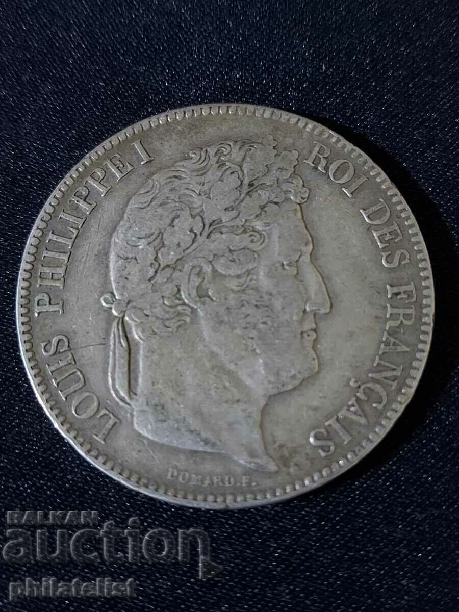 France 1834 W - 5 Francs - Silver Coin #3