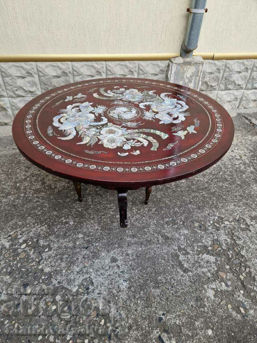 Auction Korean antique collectible mother of pearl table Auction Korean antique collectible mother of pearl table