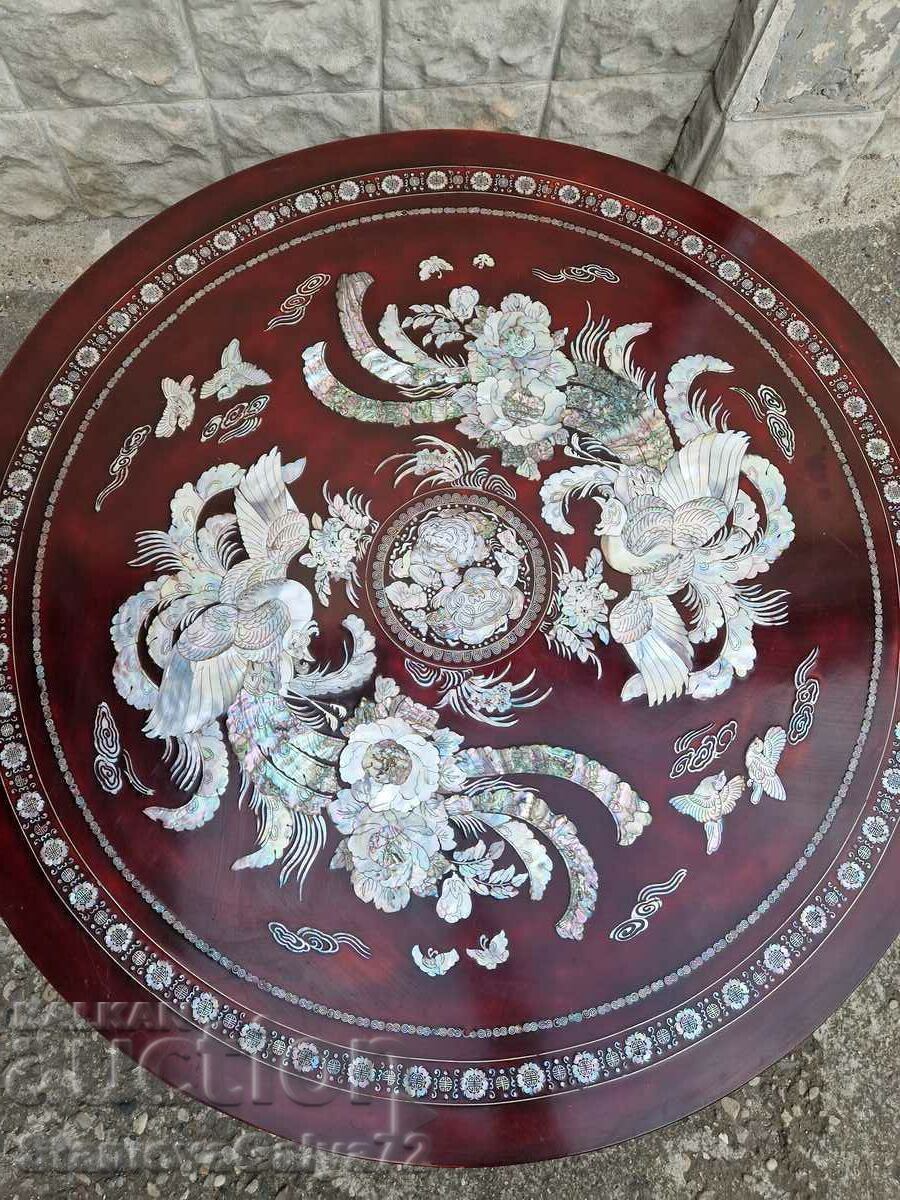 Korean antique collectible mother of pearl table - 5 Korean antique collectible mother of pearl table - 5