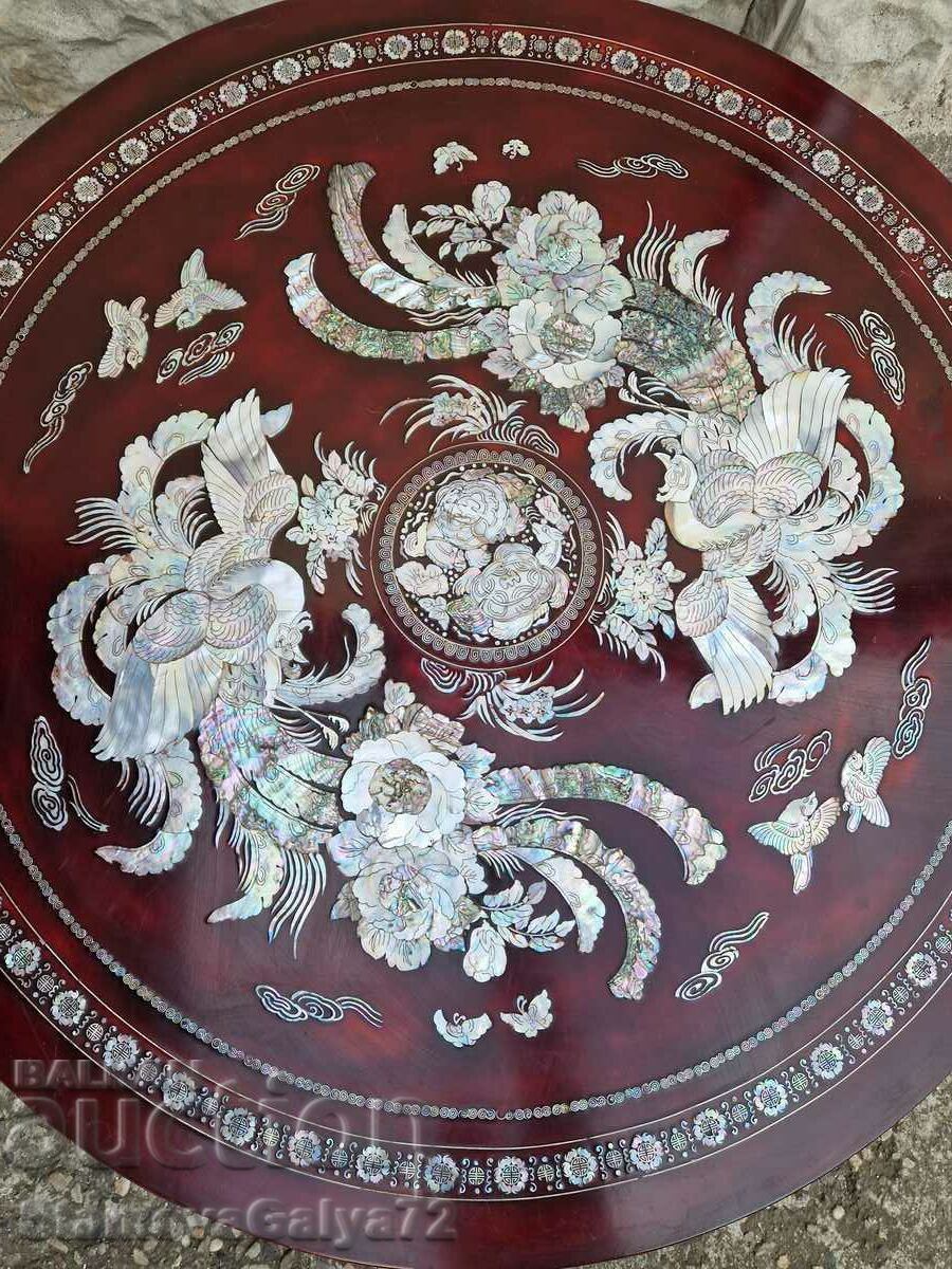 Korean antique collectible mother of pearl table - 6 Korean antique collectible mother of pearl table - 6