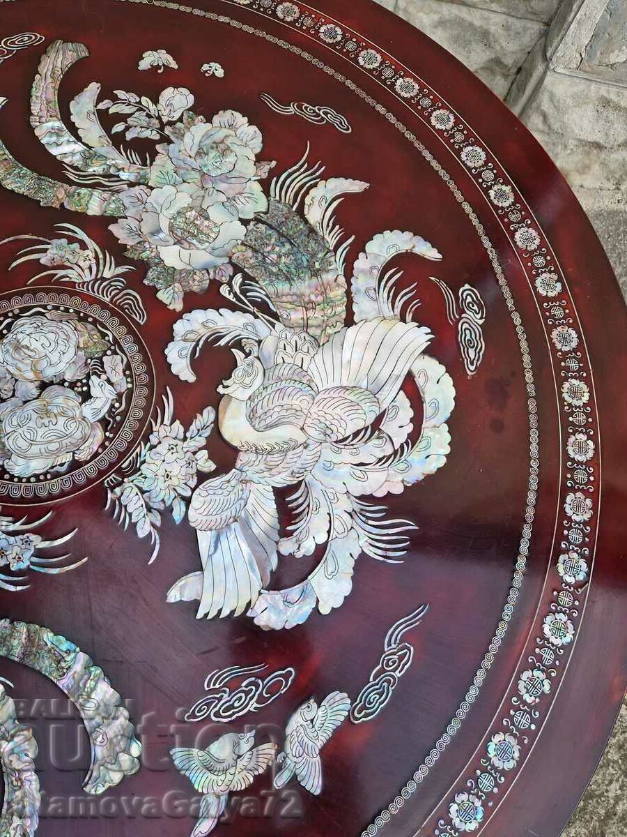 Korean antique collectible mother of pearl table - 7 Korean antique collectible mother of pearl table - 7