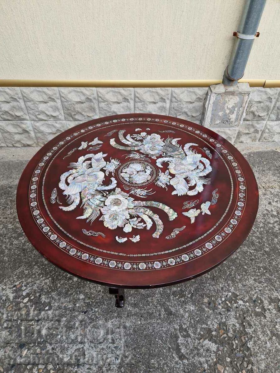 Korean antique collectible mother of pearl table