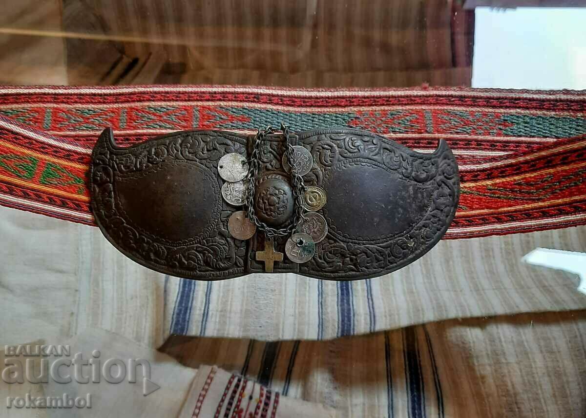 Auction  Antique Bronze Revivalist Belt Buckles with Belt