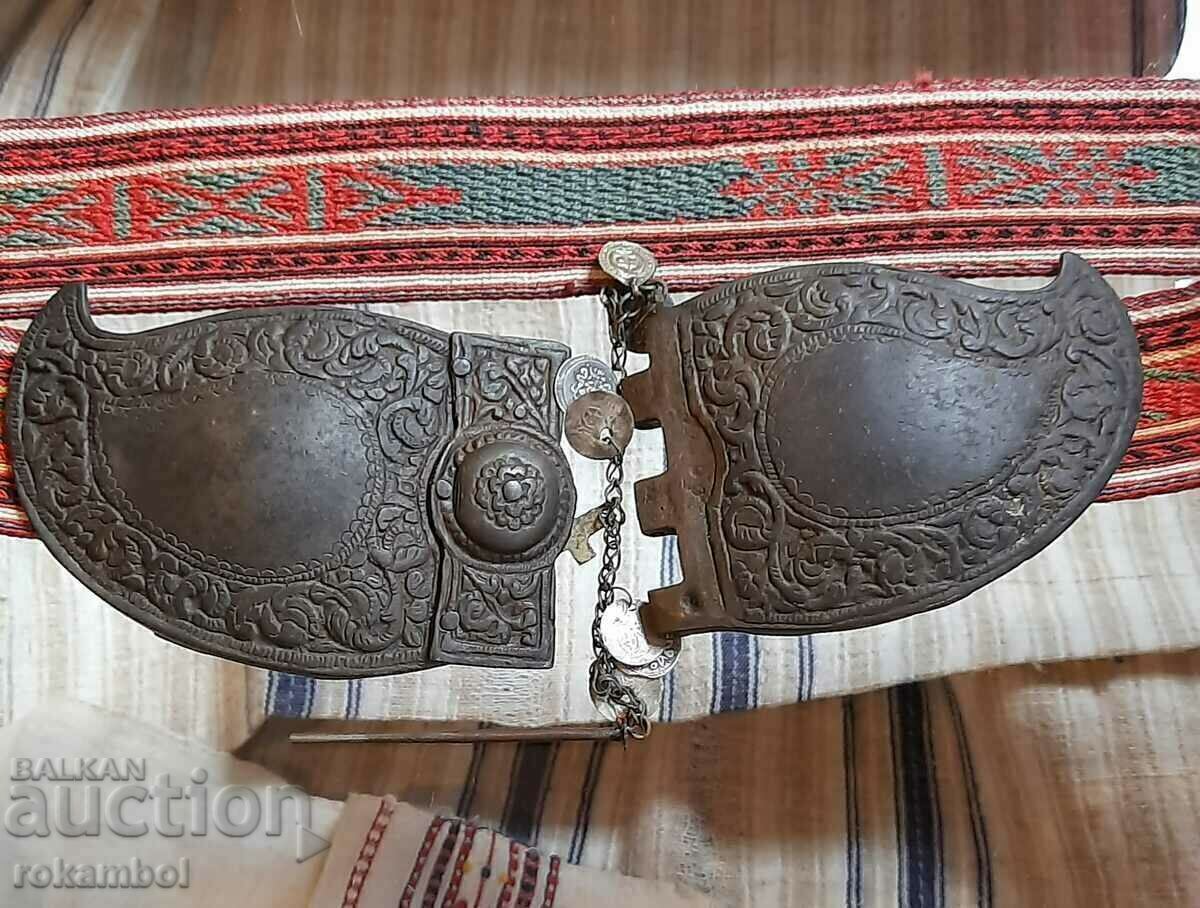 Delivery of Antique Bronze Revivalist Belt Buckles with Belt