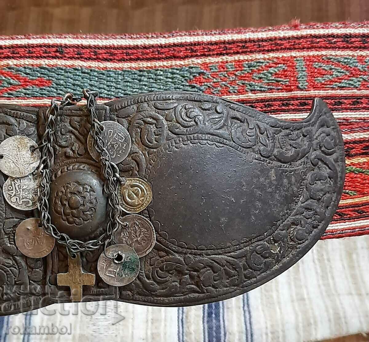 Antique Bronze Revivalist Belt Buckles with Belt - 5