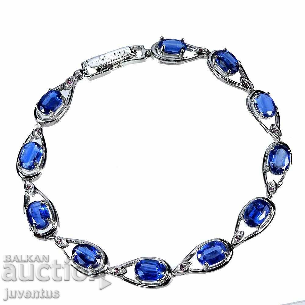 SILVER BRACELET WITH KYANITE (NEPAL)