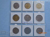 9 different large coins