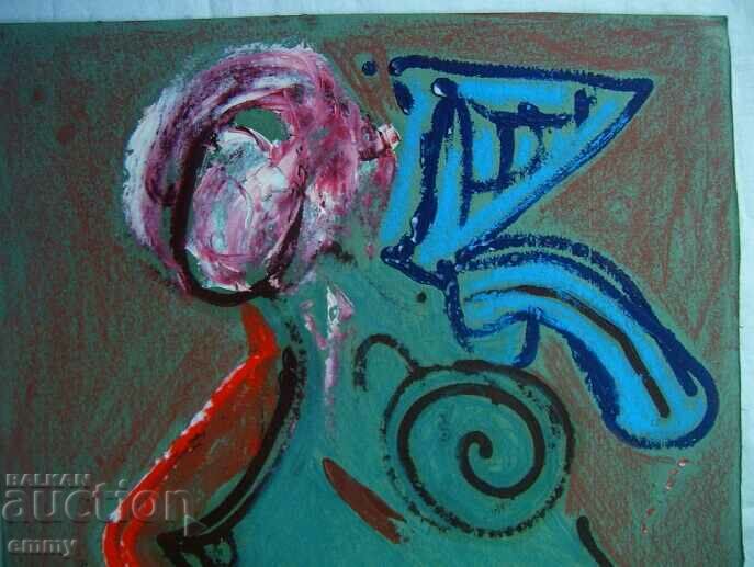 Картина абстракция пастел, масло, смесена техника, подписана с цена 52.00 лв. | € 26.59 Картина абстракция пастел, масло, смесена техника, подписана с цена 52.00 лв. | € 26.59