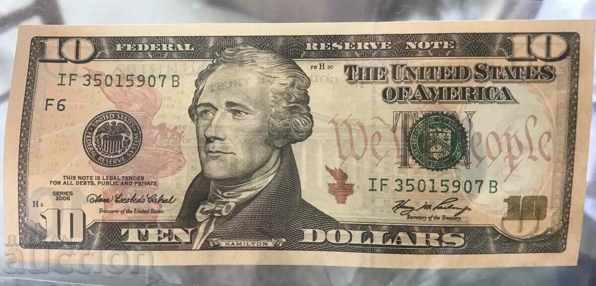 ΗΠΑ Αμερική $10 2006 Hamilton Atlanta Georgia UNC