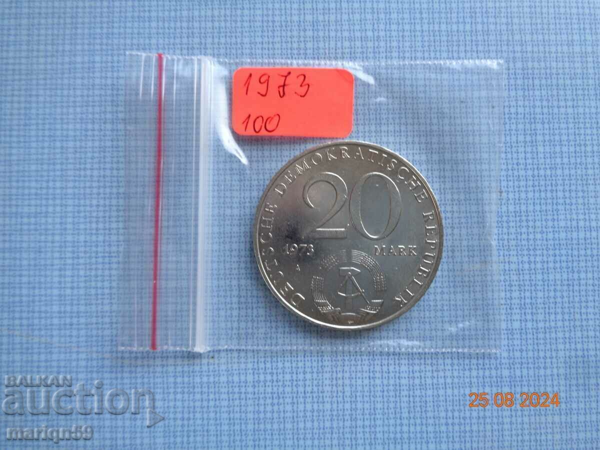 GDR -20 ΕΝΣΗΜΑ -ΑΡΙΣΤΑ -1973- Νο 577 GDR -20 ΕΝΣΗΜΑ -ΑΡΙΣΤΑ -1973- Νο 577