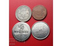 Tokens-lot 4 pieces